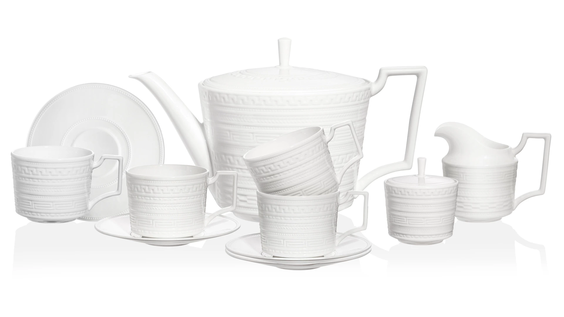 Сервиз чайный Wedgwood Инталия на 4 персоны 11 предметов, фарфор костяной