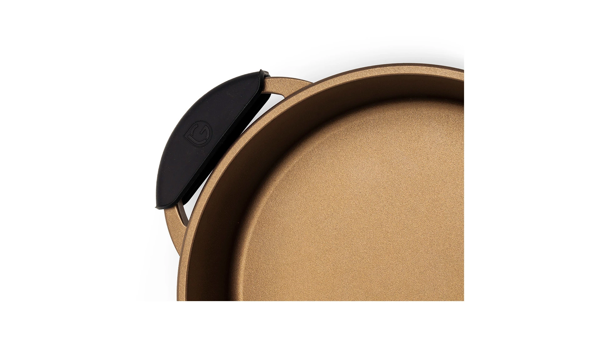 Сотейник для индукции с ручками Luchetti 24 см, алюминий литой, золотой, п/к