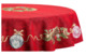 Скатерть круглая Mix&Match Home Красный Бархат 160 см, гобелен, красная