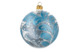 Игрушка елочная шар Bartosh Каменный узор 10 см, стекло, голубой, п/к