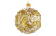 Игрушка елочная шар Bartosh Каменный узор 10 см, стекло, золотой, п/к