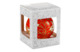 Игрушка елочная шар Bartosh Каменный узор 10 см, стекло, красный с золотым, п/к