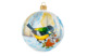 Игрушка елочная шар Bartosh Синица в зимнем лесу 10 см, стекло, п/к
