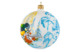 Игрушка елочная шар Bartosh Синица в зимнем лесу 10 см, стекло, п/к
