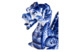 Скульптура Гжельские узоры Дракон 23х14 см, фарфор твердый