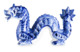 Скульптура Гжельские узоры Дракон 23х14 см, фарфор твердый
