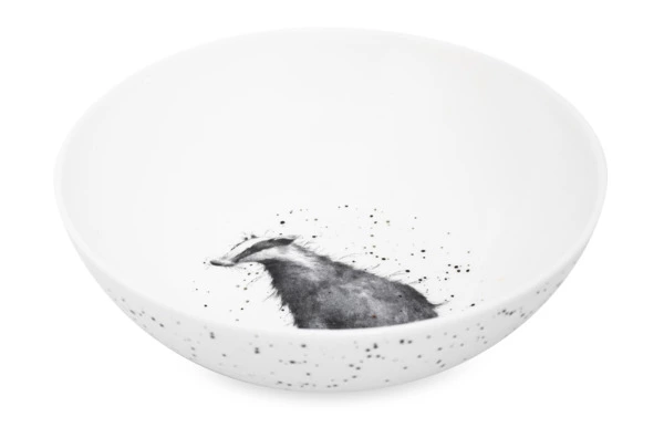 Салатник порционный Royal Worcester Забавная фауна Барсук 15 см, фарфор костяной