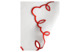 Набор салфеток сервировочных Венизное кружево Соренто 43x43 см, 6 шт, лен, белый с красным, п/к