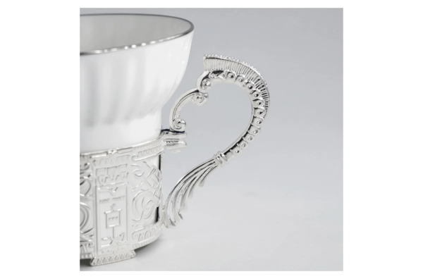 Набор чайный в футляре АргентА Константин Великий 134,95 г, 4 предмета, серебро 925
