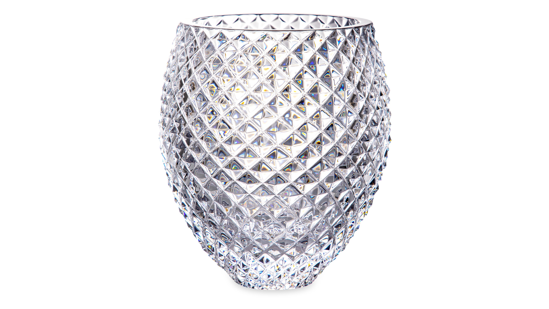 Ваза Cristal de Paris Диамант 17,5х13 см, хрусталь