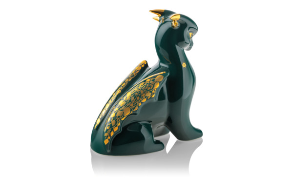 Статуэтка My Ceramic Story Изумрудный дракон 17 см, фарфор твердый, зеленый, п/к