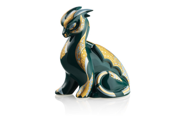 Статуэтка My Ceramic Story дракон Страж благополучия 17 см, фарфор твердый, зеленый, п/к