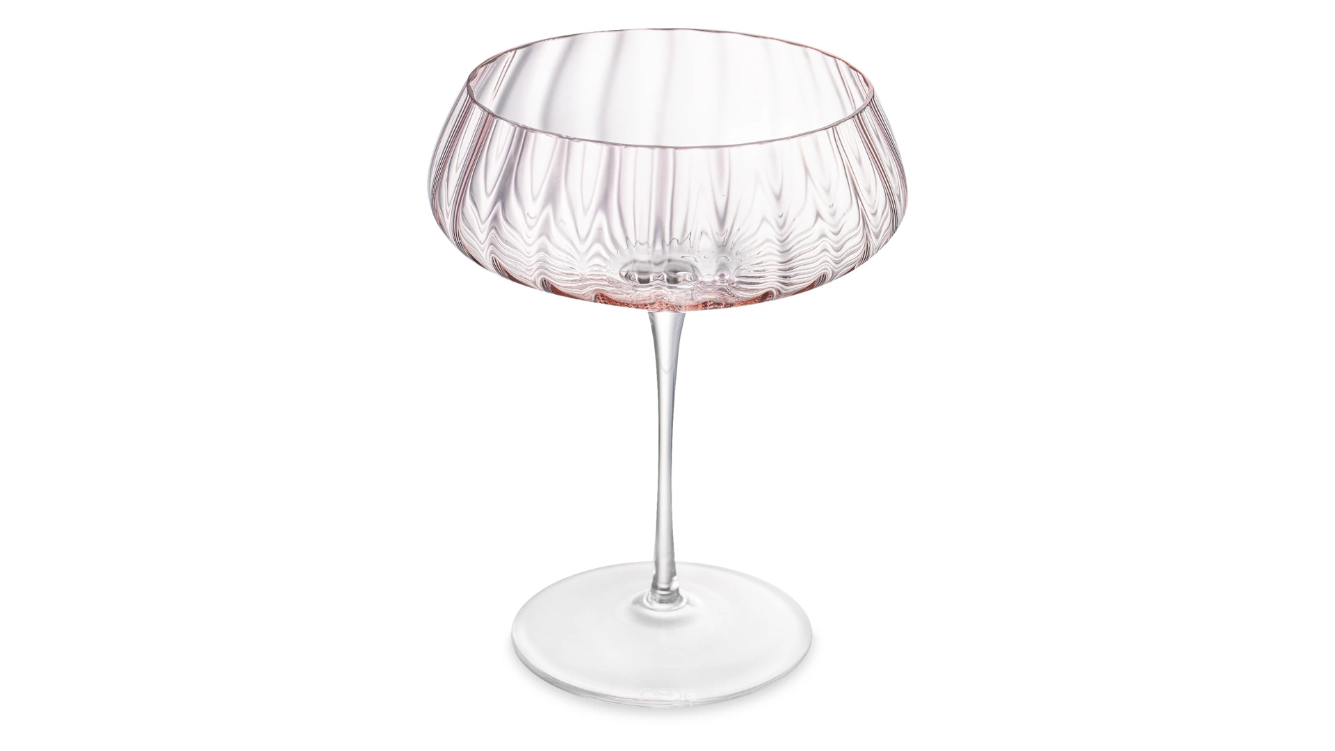 Набор креманок для шампанского Nude Glass Round UP Dusty Rose 400 мл, 2 шт, стекло хрустальное