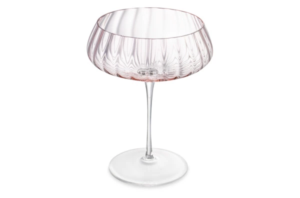 Набор креманок для шампанского Nude Glass Round UP Dusty Rose 400 мл, 2 шт, стекло хрустальное