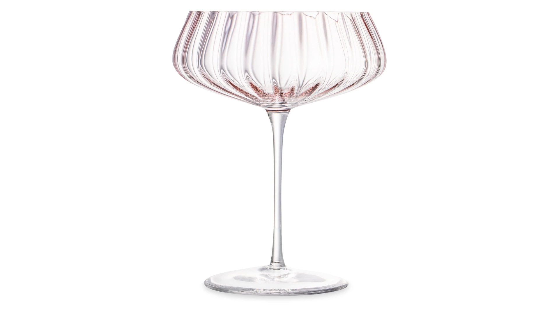 Набор креманок для шампанского Nude Glass Round UP Dusty Rose 400 мл, 2 шт, стекло хрустальное