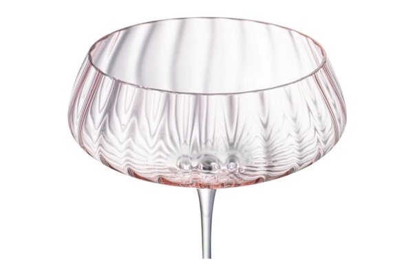 Набор креманок для шампанского Nude Glass Round UP Dusty Rose 400 мл, 2 шт, стекло хрустальное