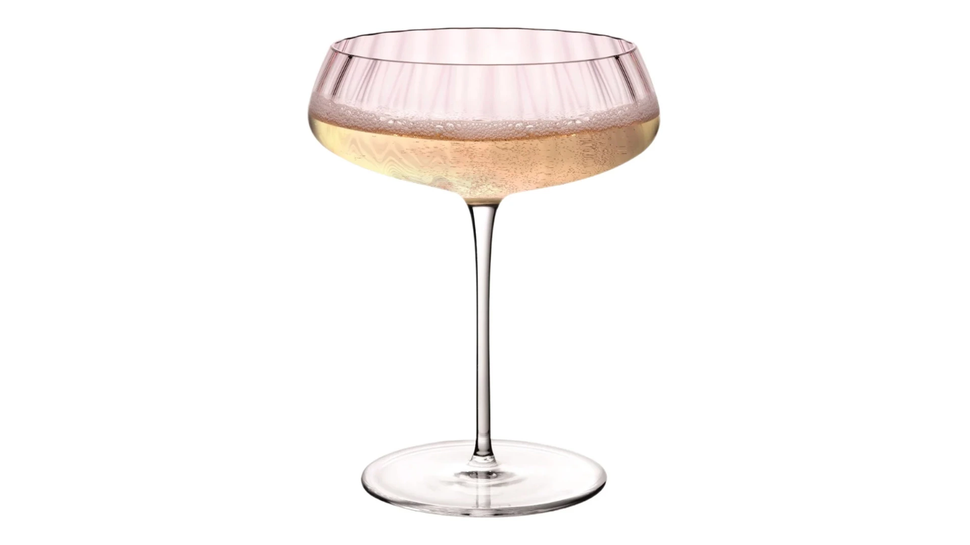 Набор креманок для шампанского Nude Glass Round UP Dusty Rose 400 мл, 2 шт, стекло хрустальное