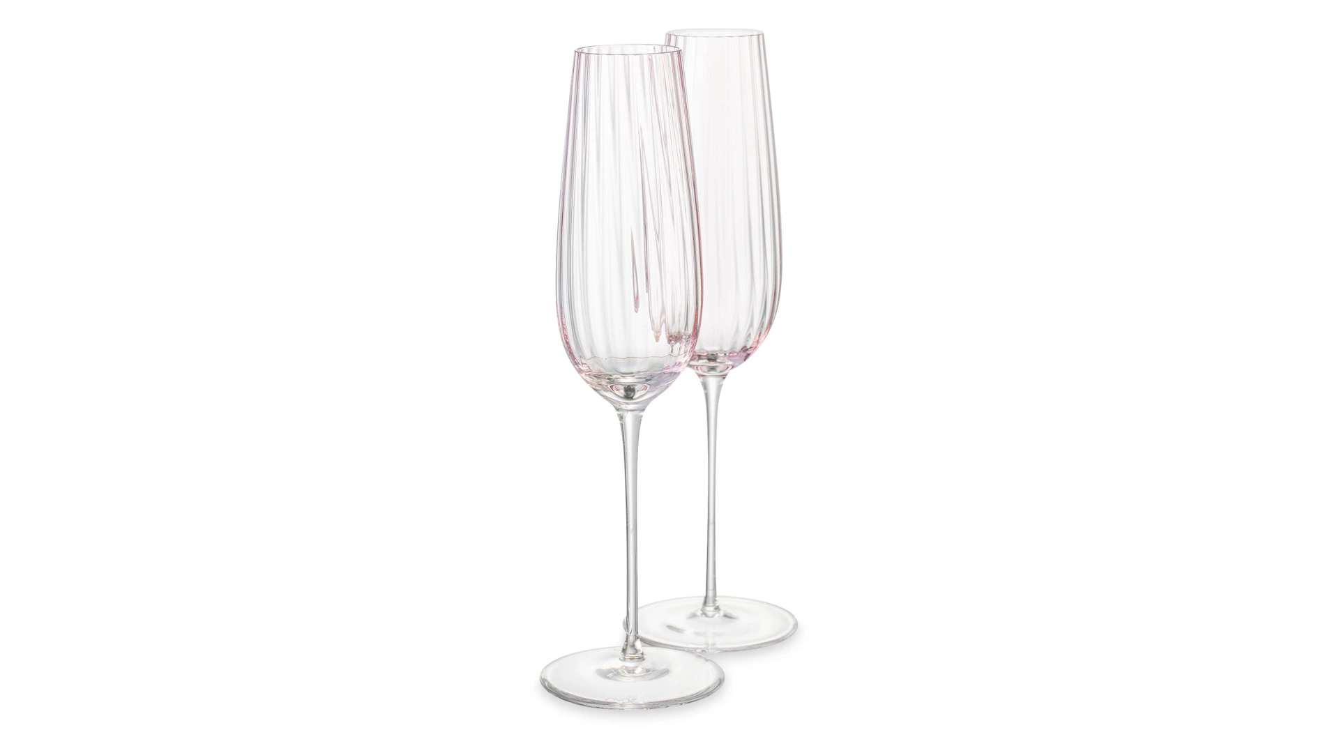 Набор бокалов для шампанского Nude Glass Round UP Dusty Rose 200 мл, 2 шт, стекло хрустальное