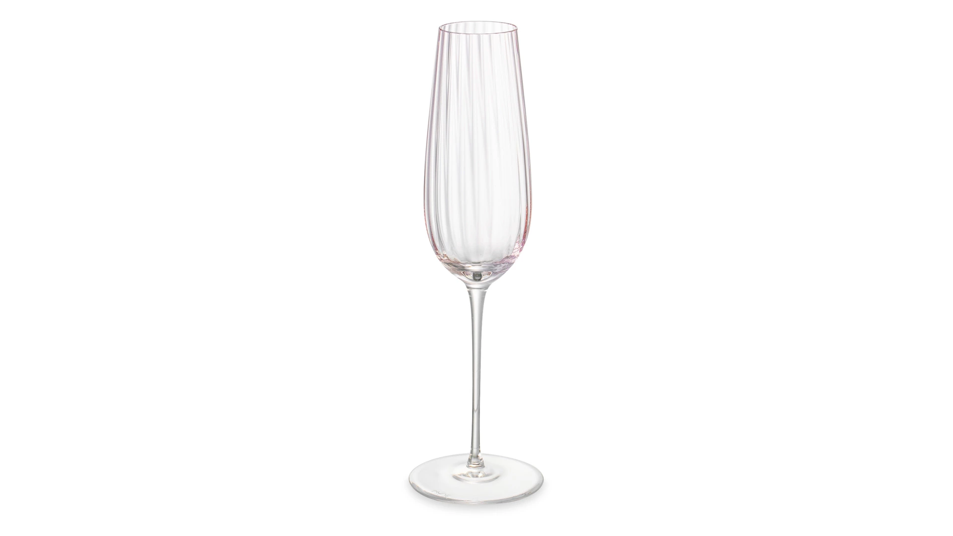 Набор бокалов для шампанского Nude Glass Round UP Dusty Rose 200 мл, 2 шт, стекло хрустальное