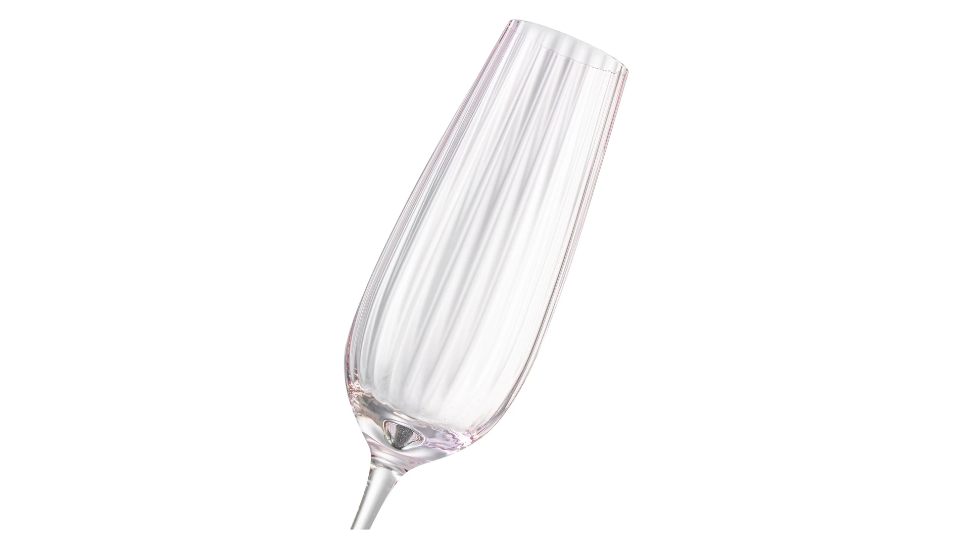 Набор бокалов для шампанского Nude Glass Round UP Dusty Rose 200 мл, 2 шт, стекло хрустальное
