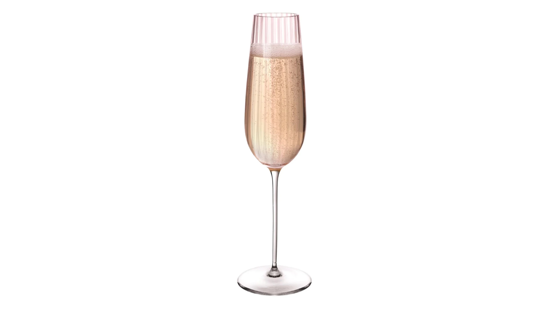 Набор бокалов для шампанского Nude Glass Round UP Dusty Rose 200 мл, 2 шт, стекло хрустальное