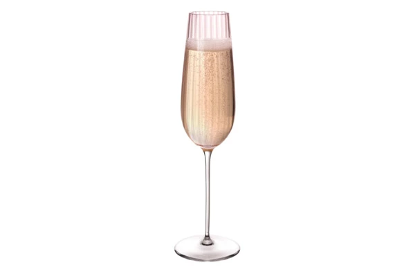 Набор бокалов для шампанского Nude Glass Round UP Dusty Rose 200 мл, 2 шт, стекло хрустальное