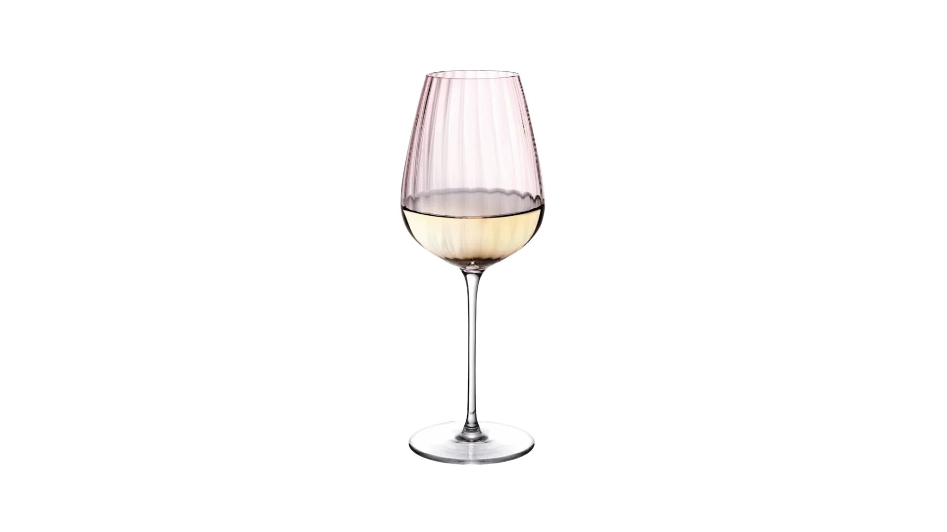 Бокал для белого вина Nude Glass Round UP Dusty Rose 350 мл, стекло хрустальное, розовый