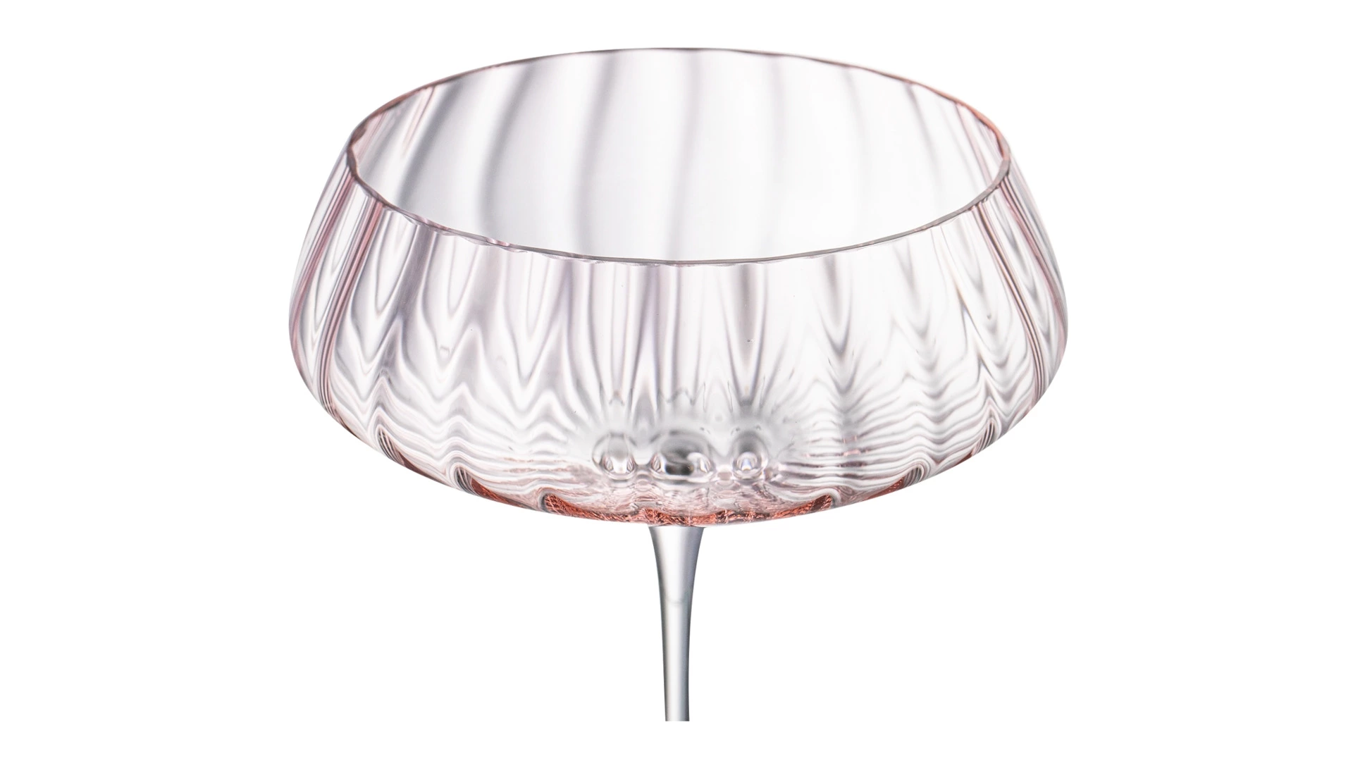 Креманка для шампанского Nude Glass Round UP Dusty Rose 400 мл, стекло хрустальное, розовый