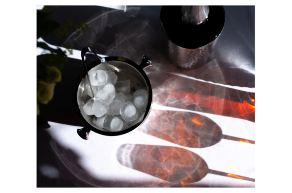 Ведерко для льда с крышкой и щипцами Edzard Рико Н21 см, сталь нержавеющая