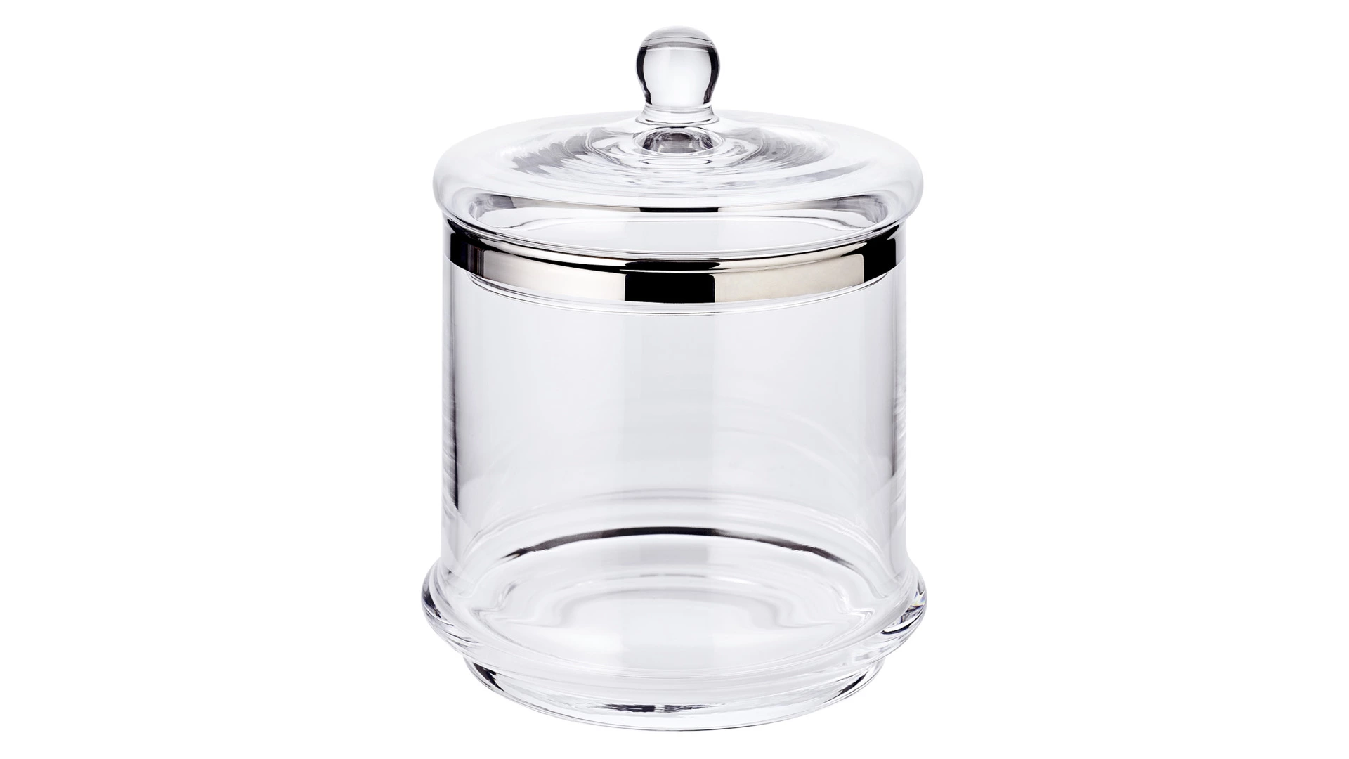 Банка для конфет с крышкой двухъярусная Edzard Лия d13хh29 см, выдувное хрустальное стекло