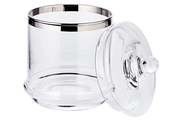 Банка для конфет с крышкой двухъярусная Edzard Лия d13хh29 см, выдувное хрустальное стекло