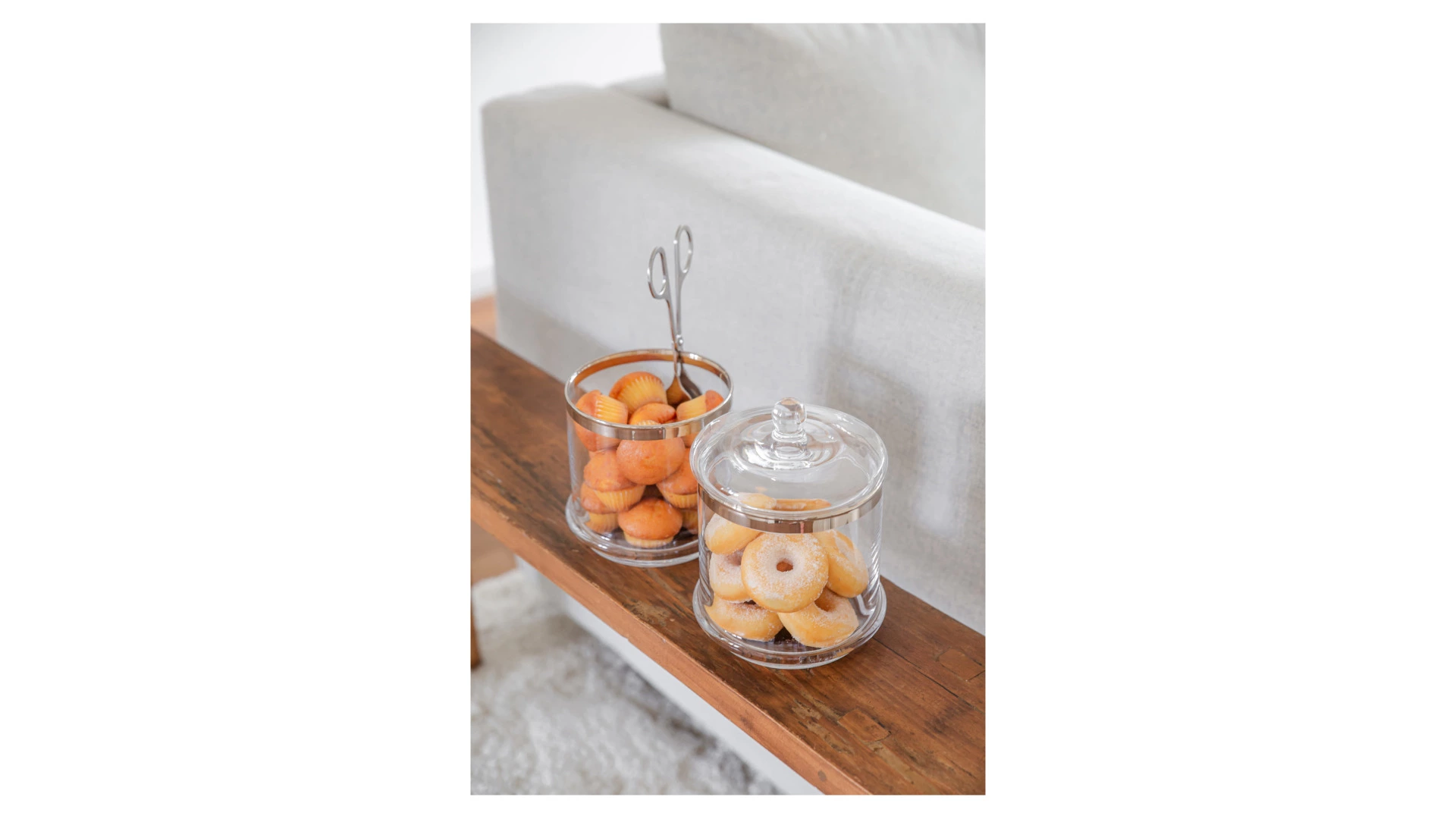 Банка для конфет с крышкой двухъярусная Edzard Лия d13хh29 см, выдувное хрустальное стекло