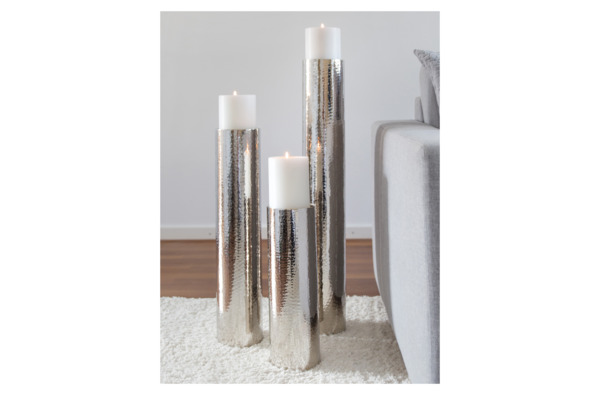 Подсвечник для интерьерной свечи Edzard Бостон Д12хН83 см, для свечи 10 см, никелированная сталь
