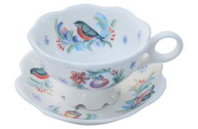 Чашка чайная с блюдцем Семикаракорская керамика Чудесный праздник 280 мл, фаянс