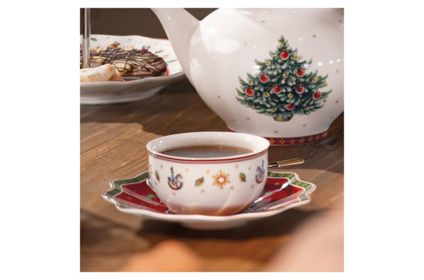 Чашка чайно-кофейная с блюдцем Villeroy&Boch Toys Delight 200 мл, красная, фарфор