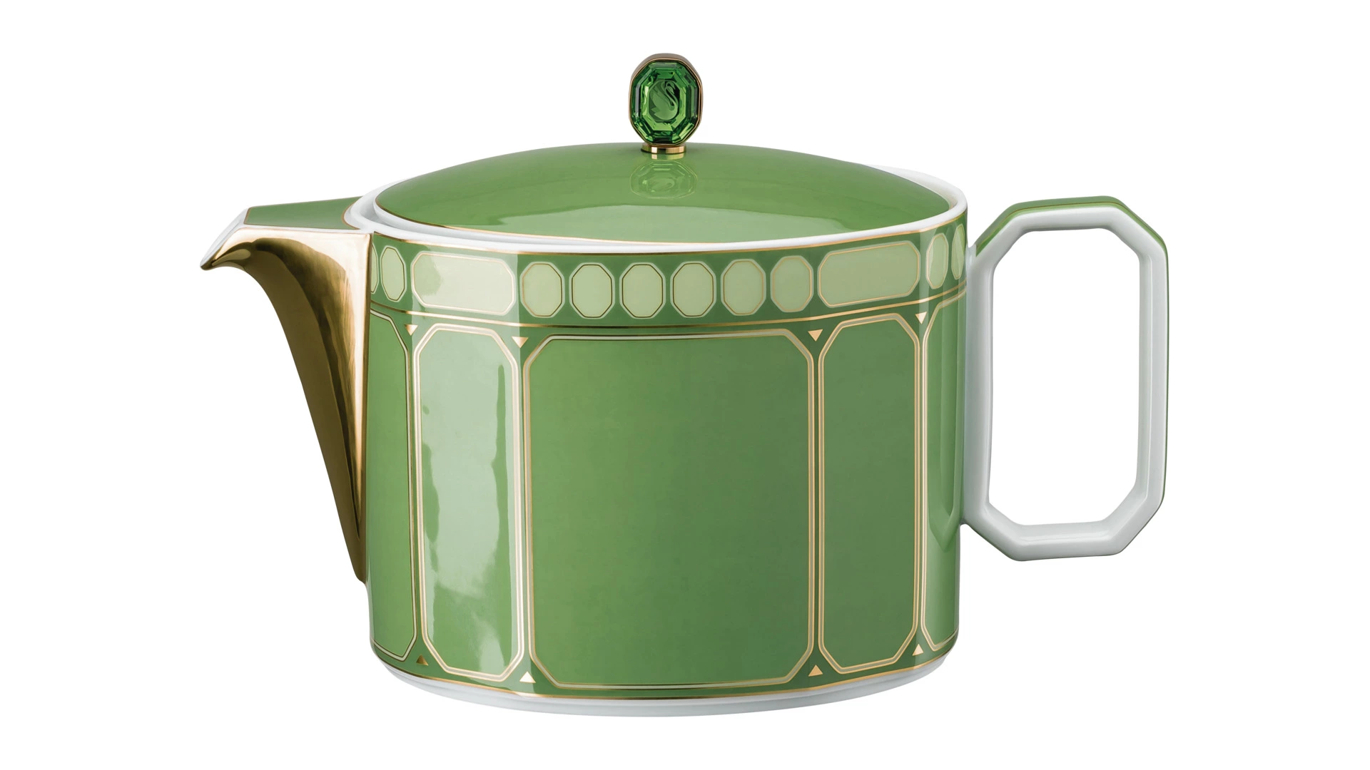 Сервиз чайный Rosenthal Swarovski Сигнум 6 персон, 15 предметов, фарфор, зеленый