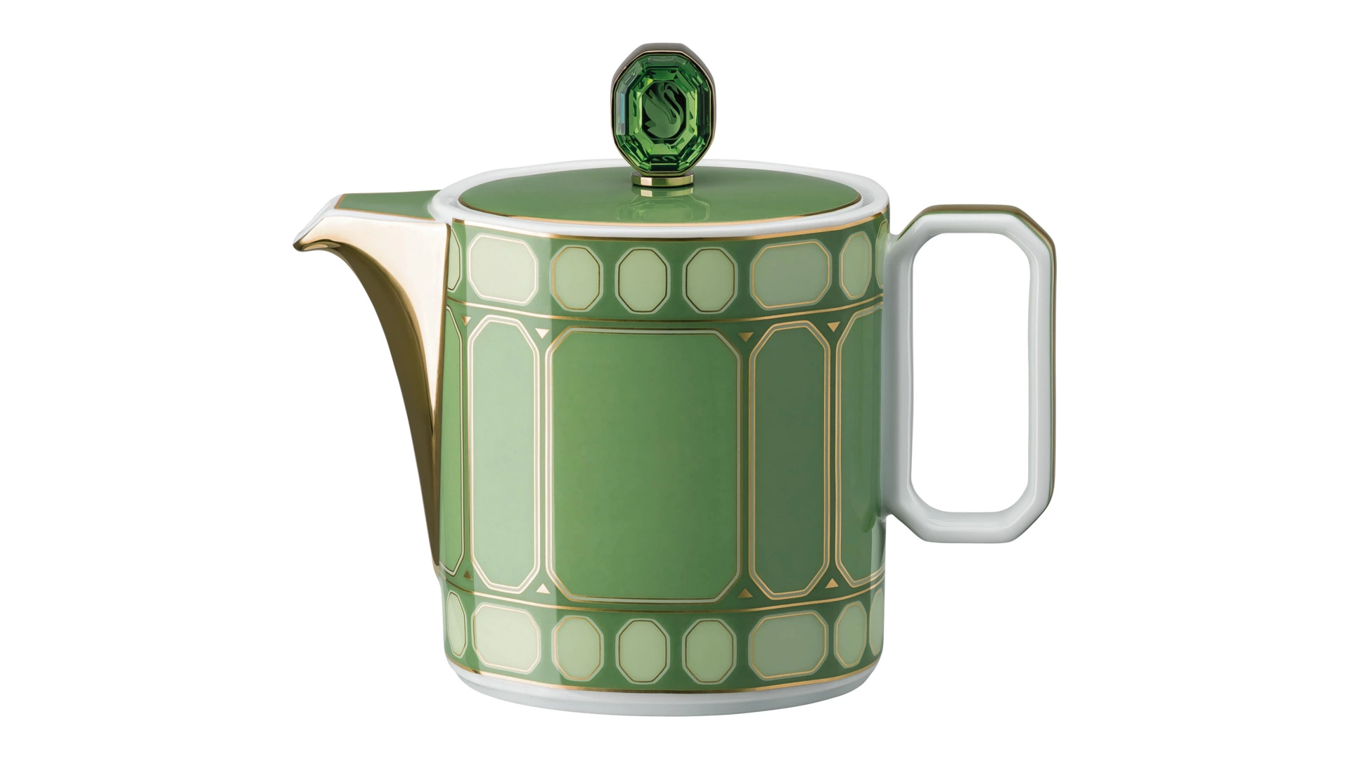 Сервиз чайный Rosenthal Swarovski Сигнум 6 персон, 15 предметов, фарфор, зеленый