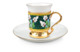 Чашка кофейная с блюдцем Русские самоцветы с эмалью 56,81 г, серебро 925