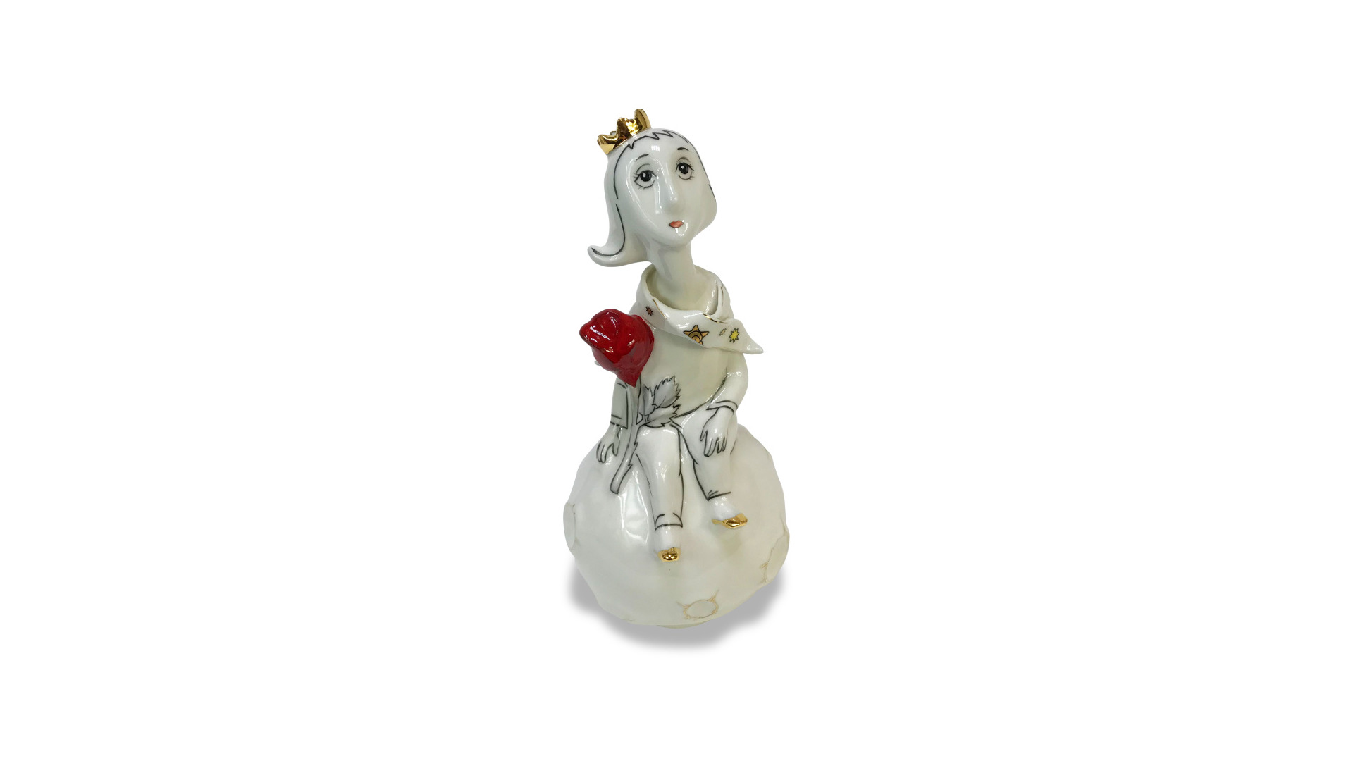 Скульптура АМК Маленький принц 19 см, фарфор твердый, п/к