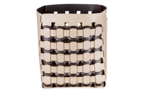 Корзина ADJ Geometria Rotonda 35x35х40 см, кожа натуральная, капучино
