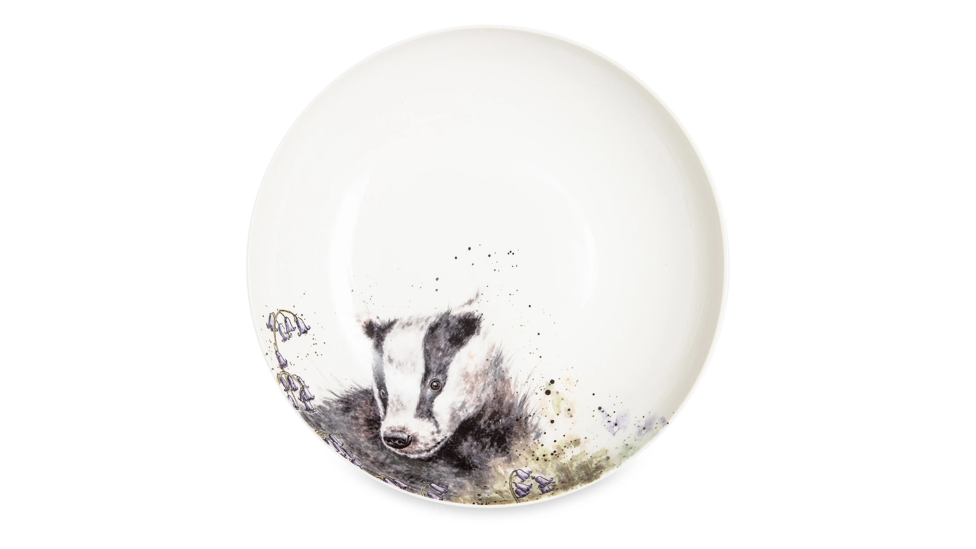 Тарелка для пасты Royal Worcester Забавная фауна Барсук 22 см, фарфор костяной