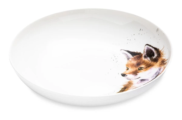 Тарелка для пасты Royal Worcester Забавная фауна Лиса 22 см, фарфор костяной