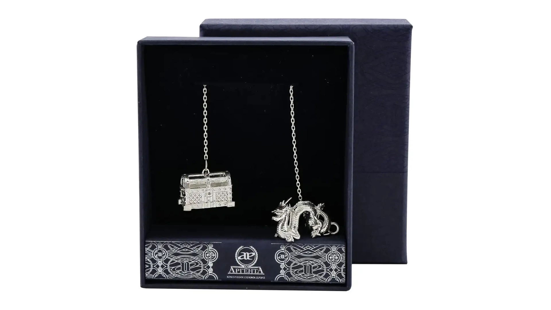 Ионизатор воды в футляре АргентА Дракон 18,62 г, серебро 925