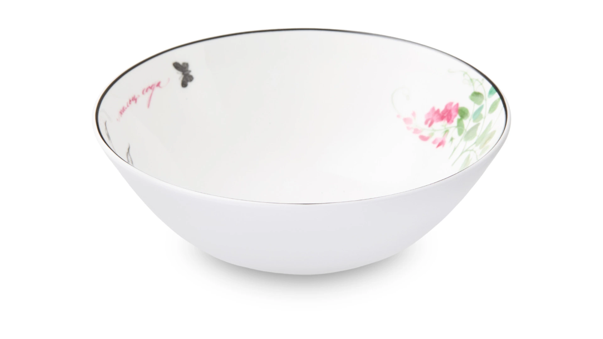 Тарелка суповая Shirokov Скетчбук Горошек 460 мл, фарфор костяной