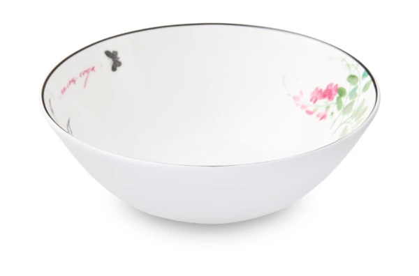 Тарелка суповая Shirokov Скетчбук Горошек 460 мл, фарфор костяной