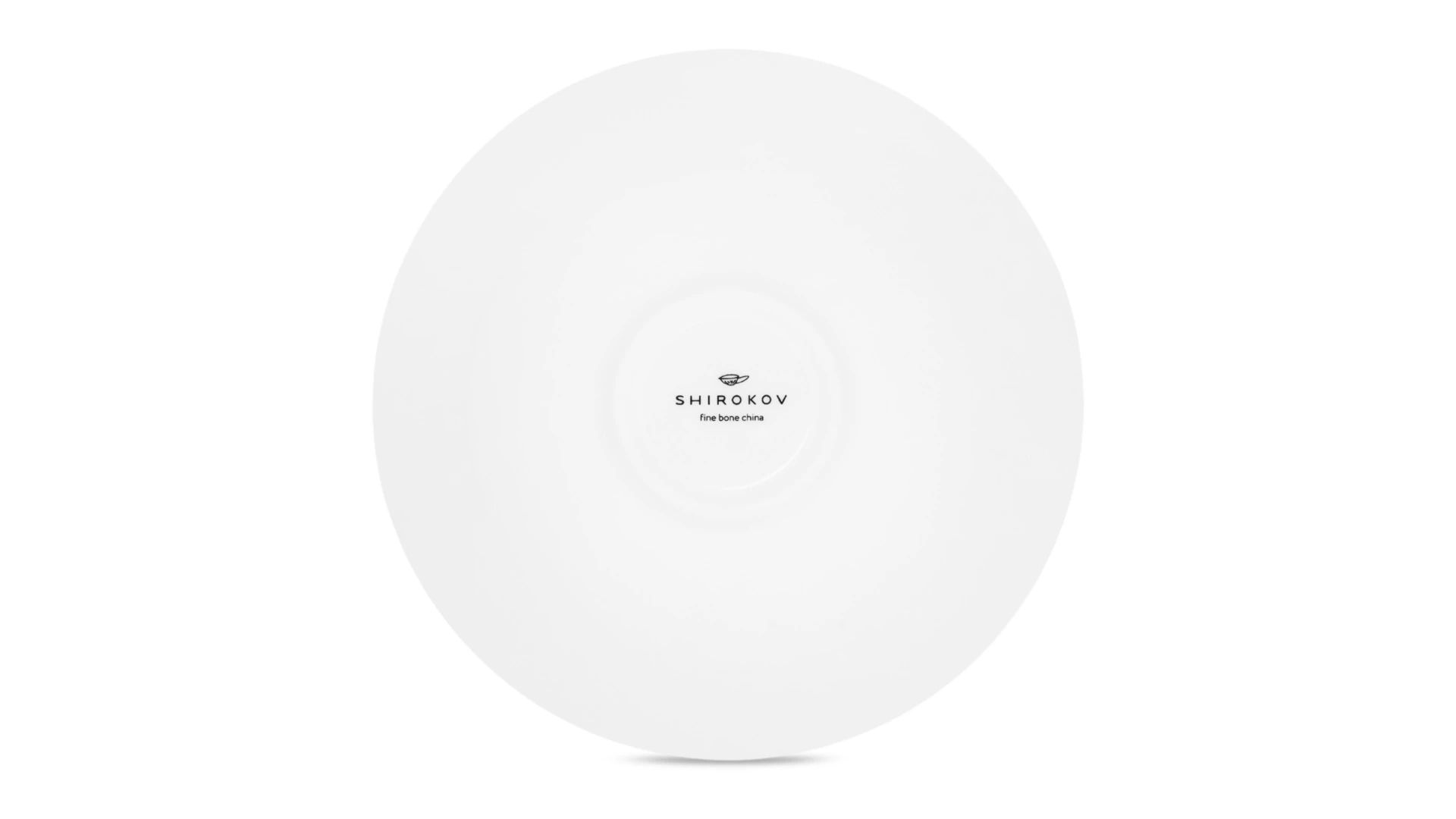 Тарелка суповая Shirokov Скетчбук Горошек 460 мл, фарфор костяной