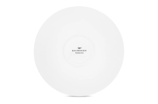 Тарелка суповая Shirokov Скетчбук Горошек 460 мл, фарфор костяной