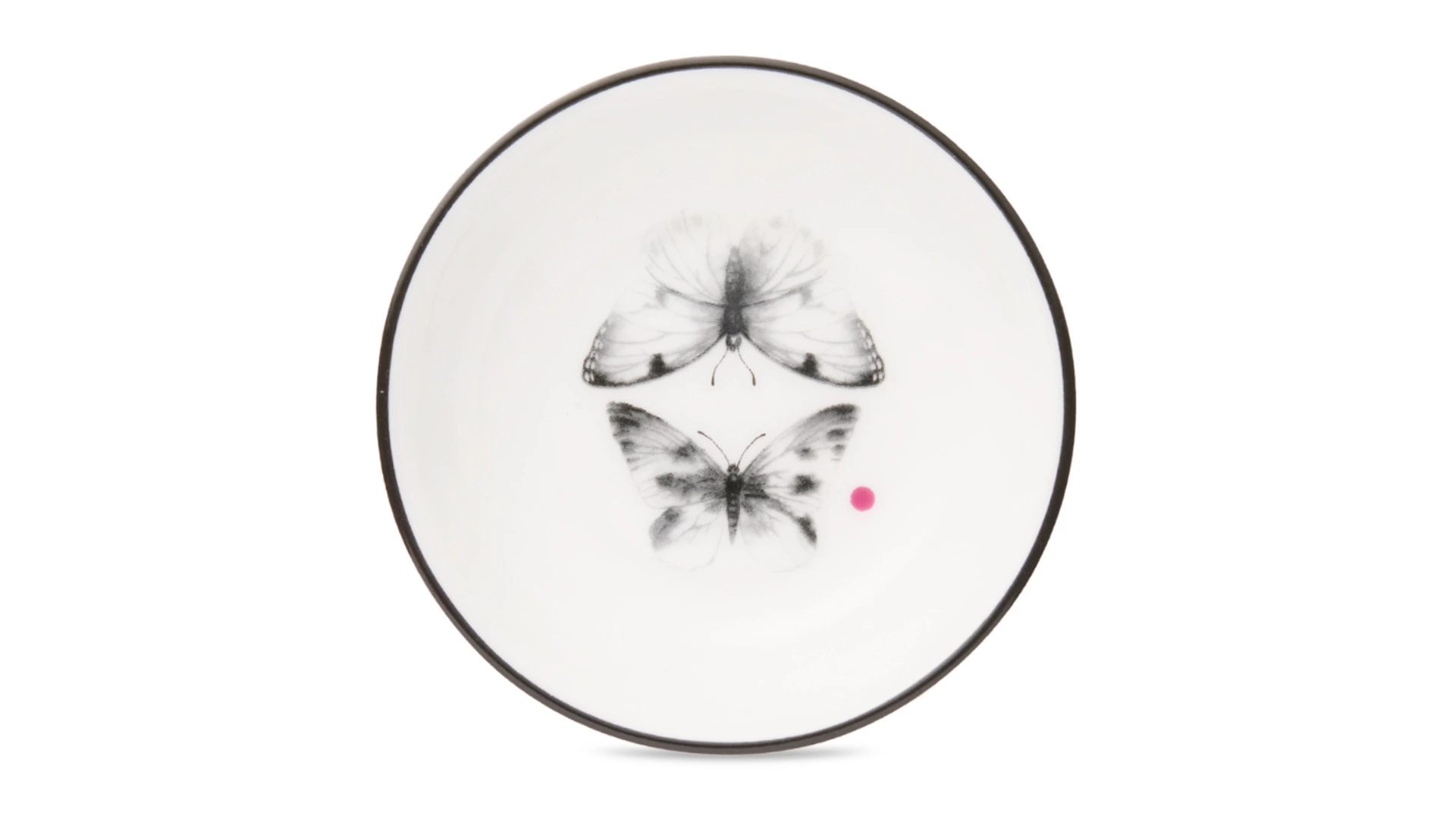 Розетка Shirokov Скетчбук Бабочки 8 см, фарфор костяной