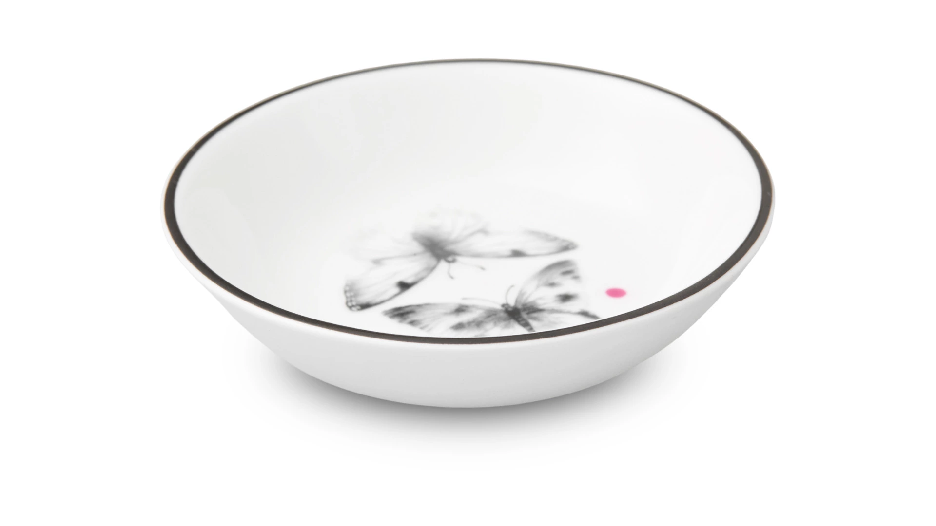 Розетка Shirokov Скетчбук Бабочки 8 см, фарфор костяной