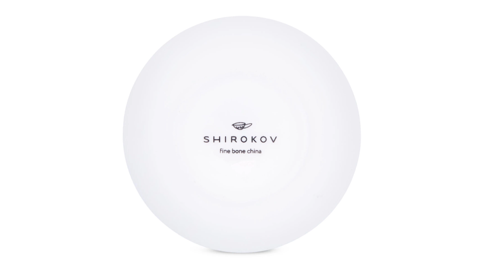 Розетка Shirokov Мемфис 8 см, голубой кант, фарфор костяной